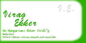 virag ekker business card